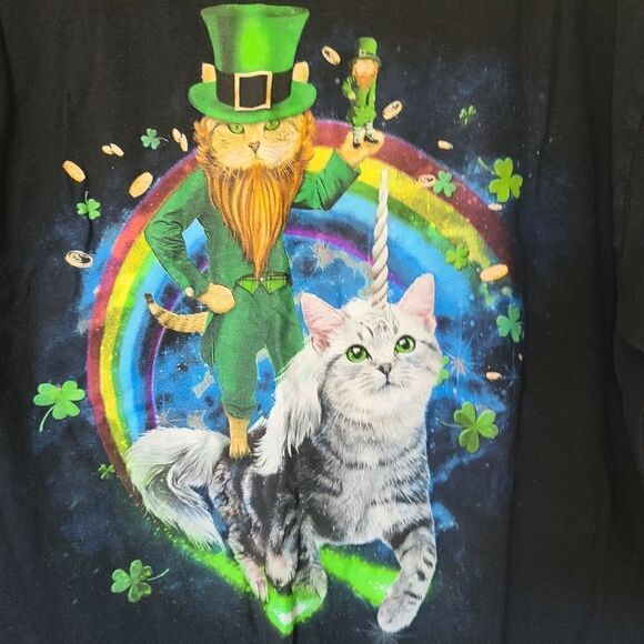 Tultex | Leprechaun & Unicorn Kitties Tee - Picture 2 of 2